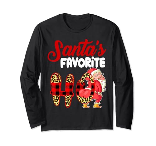 Santa Favourite Ho Santa Savourite Ho Lustiges Weihnachtsfest für Mädchen Langarmshirt von Santas Favorite Ho Matching Christmas Pajamas