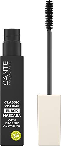 SANTE Naturkosmetik Classic Volume Mascara 01 black, Schwarze Wimperntusche für volles Volumen, Schwung und Definition, Mit natürlichen Wachsen und Bio-Rizinus-Öl, Vegan, 8ml von Sante Naturkosmetik