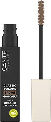 SANTE Naturkosmetik Classic Volume Mascara 02 brown, Braune Wimperntusche für volles Volumen, Schwung und Definition, Mit natürlichen Wachsen und Bio-Rizinus-Öl, Vegan, 8ml von Sante Naturkosmetik