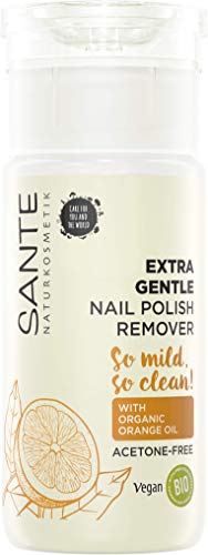 SANTE Naturkosmetik Extra Gentle Nail Polish Remover, Nagellack-Entferner mit Bio-Orangenöl & Bio-Alkohol, Acetonfrei, Mild & pflegend, Vegan, 100ml von Sante Naturkosmetik