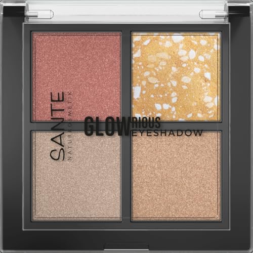 SANTE Naturkosmetik GLOWrious Eyeshadow 01 - hochpigmentierte Farben für einen schimmernden Festival-Look, Lidschatten vegan und tierversuchsfrei - 6g von Sante Naturkosmetik