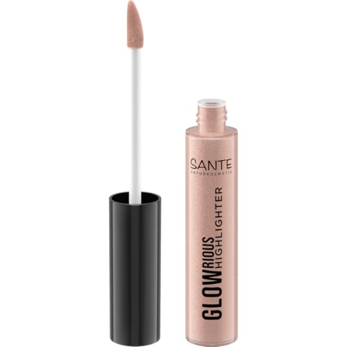 SANTE Naturkosmetik GLOWrious Liquid Highlighter 02 - Natürlicher Glow für unwiderstehlich schöne Schimmereffekte, vegan und tierversuchsfrei, 9 ml von Sante Naturkosmetik