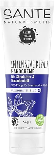 SANTE Naturkosmetik Intensive Repair Handcreme - 75 ml - Nährende Handpflege für Trockene, Gestresste Hände - Mit Bio-Sheabutter - Vegan & Dermatologisch Getestet von Sante Naturkosmetik