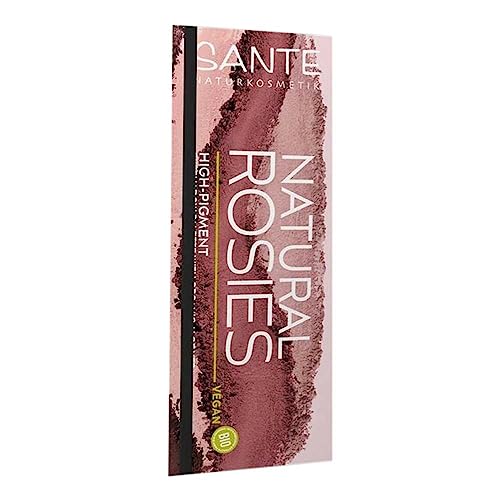 SANTE Naturkosmetik Eyeshadow Palette 02 Rosy Shades, vegane Lidschatten mit Bio-Aloe Vera und natürlichen Farbpigmenten, shiny und matte Rosé-Töne, für natürliche und ausdrucksstarke Augen, 6x1g von Sante Naturkosmetik