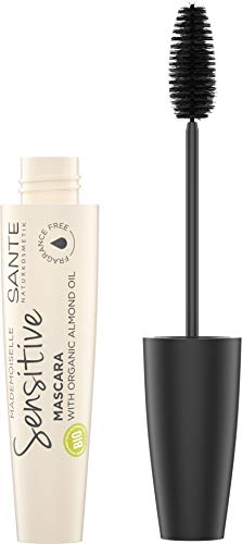 SANTE Naturkosmetik Mademoiselle Sensitive Mascara 01 Black, Schwarze Wimperntusche, Volumen & Länge, parfümfrei, Für empfindliche & sensible Augen, Vegan, 12ml von Sante Naturkosmetik