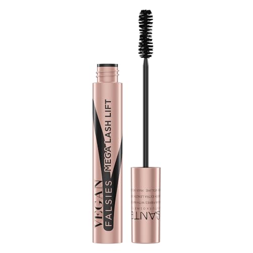 SANTE Naturkosmetik vegan Falsies Mascara - 9ml - Wimperntusche mit intensivem Volumen & Länge - mit veganem Faser-Komplex & Rosenwasser - vegan & dermatologisch getestet von Sante Naturkosmetik