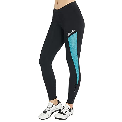 Santic Fahrradhose Damen Gepolstert Lang Radhose Damen Lang Radle rhose Damen Gepolstert Blau L von Santic