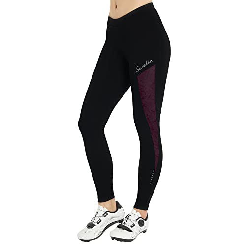 Santic Fahrradhose Damen Gepolstert Lang Radhose Damen Lang Radle rhose Damen Gepolstert Violett XL von Santic