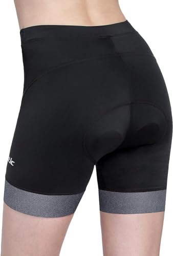 Santic Radlerhose Damen Gepolstert 4D Radhose Kurz Fahrradhose mit Sitzpolster Radsport Shorts Rennrad Hose Atmungsaktive Schnell Trocknende M von Santic