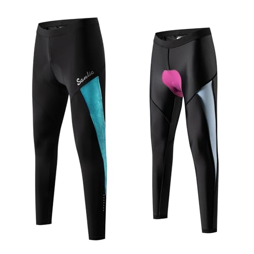 Santic Fahrradhose Lang Damen Gepolsterte Radhose Radsport Lange Hosen Damen Lang Radle rhose für MTB von Santic