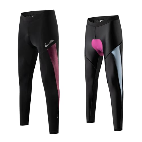 Santic Fahrradhose Lang Damen Gepolsterte Radhose Radsport Lange Hosen Damen Lang Radle rhose für MTB von Santic