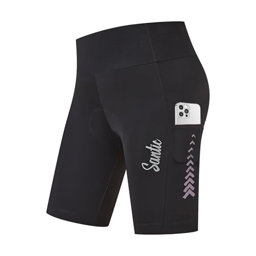 Santic Gepolsterte Radlerhosen für Frauen Radsport Gepolsterte Radlerhosen für Frauen mit Tasche Damen Radlerhose Kurz Santic Gepolsterte Radlerhosen für Frauen Radsport Gepolsterte Radlerhosen für Frauen mit Tasche Damen Radlerhose Kurz von Santic