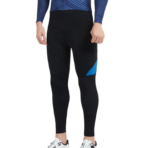 Santic Herren Radlerhose Lange Fahrradhose Radhose Leggings Radsport Hose für Männer Blau M von Santic