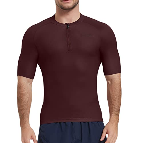 Santic Herren Radtrikot Fahrradtrikot Kurzarm Radsport Trikots Shirts für Herren Rot EU L von Santic