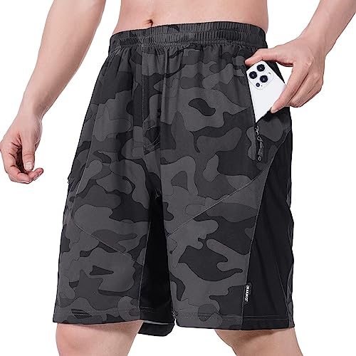 Santic MTB Hose Herren Kurz Radlerhose Gepolstert Fahrradhose Bike Shorts Baggy Mountainbike Hose Atmungsaktiv Elastische Outdoor Radhose Sport Schwarz L von Santic