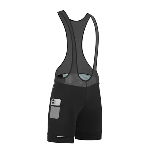 Santic Radhose Herren Trägerhose Fahrrad Herren Kurz mit Sitzpolster Radlerhose Gepolstert EU 3XL von Santic