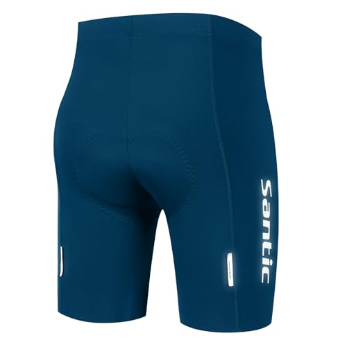 Santic Radlerhose Herren Gepolstert Fahrradhose Radhose Kurz mit Polster Hellblau XXL Santic Radlerhose Herren Gepolstert Fahrradhose Radhose Kurz mit Polster Hellblau XXL von Santic