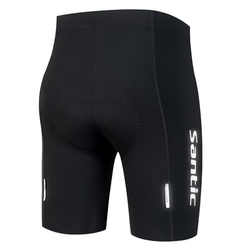 Santic Radlerhose Herren Gepolstert Fahrradhose Radhose Kurz mit Polster Schwarz XXL Santic Radlerhose Herren Gepolstert Fahrradhose Radhose Kurz mit Polster Schwarz XXL von Santic