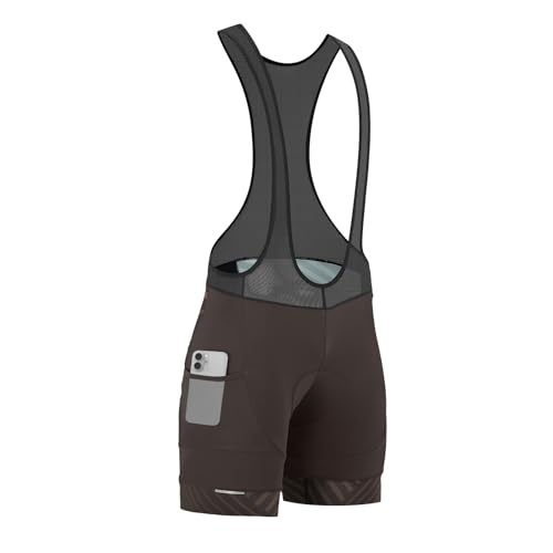 Santic Trägerhose Fahrrad Herren Fahrradhose Kurz mit Sitzpolster Radhose Herren Kurz Radlerhose Gelb EU XXL von Santic