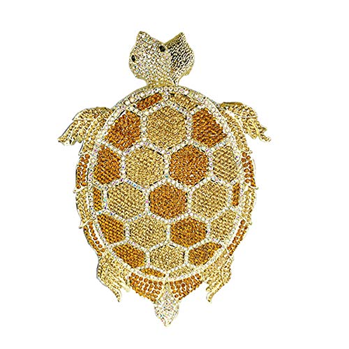 Santimon Damen Abend Handtasche Clutch Abendtasche Hochzeit Party Tasche Schildkr?te Gelb von Santimon