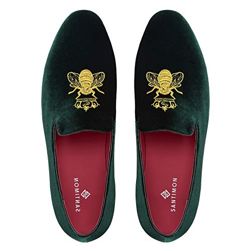 Slipper Herren Mokassin Samt Bequem Flache Fahren Hausschuh Loafer Schuhe Slip-on Grün 45 Slipper Herren Mokassin Samt Bequem Flache Fahren Hausschuh Loafer Schuhe Slip-on Grün 45 von Santimon