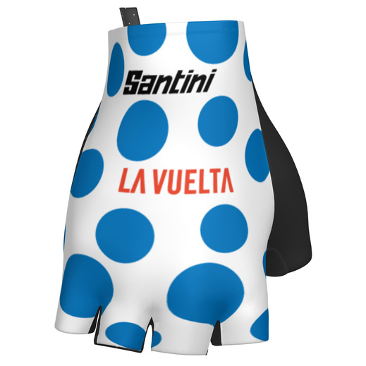Santini - La Vuelta Polka Dot Jersey Gloves - Handschuhe Gr M blau von Santini