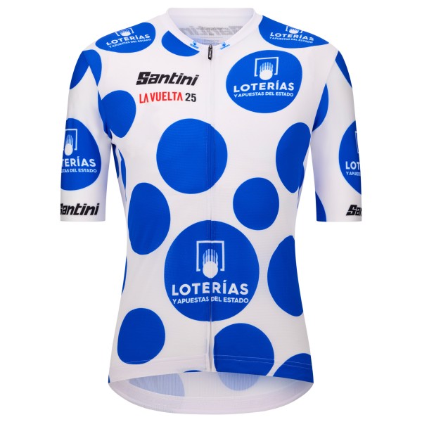 Santini - La Vuelta Polka Dot Jersey - Radtrikot Gr 3XL blau von Santini