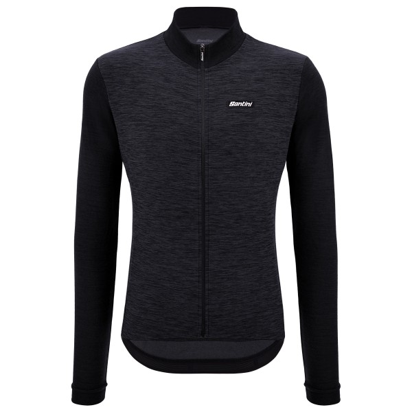 Santini - Pure Block Colour Thermal Cycling Jersey - Radtrikot Gr L schwarz von Santini