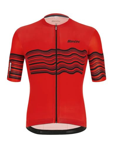 Santini Tono Herren Kurzarmtrikot Profilo, Rot, XXL von Santini