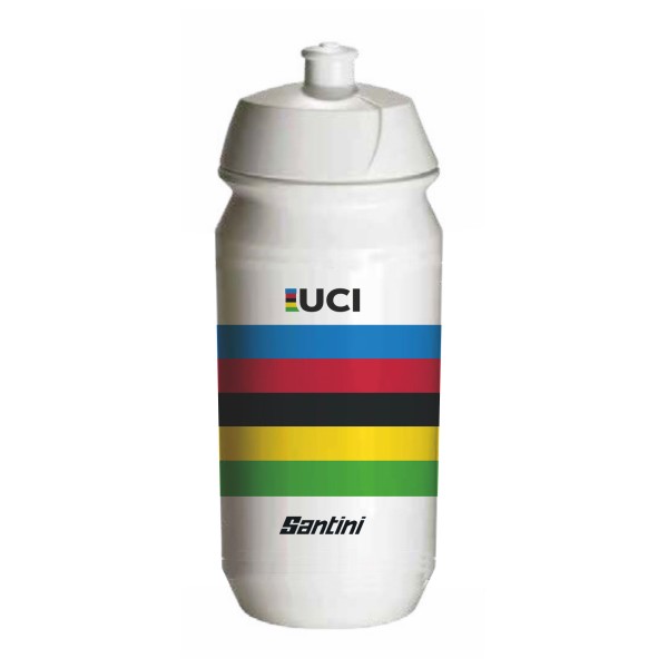 Santini - UCI Water Bottle - Fahrrad Trinkflasche Gr 500 ml weiß von Santini