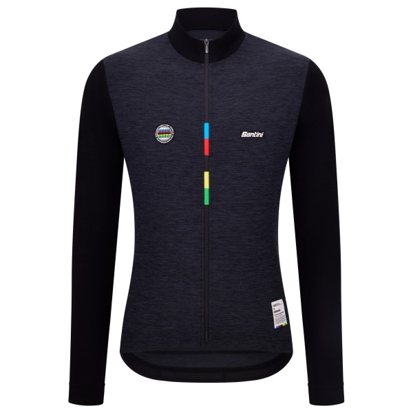 Santini - UCI World Champion Long-Sleeve Jersey Mondo - Radtrikot Gr XXL schwarz/blau von Santini
