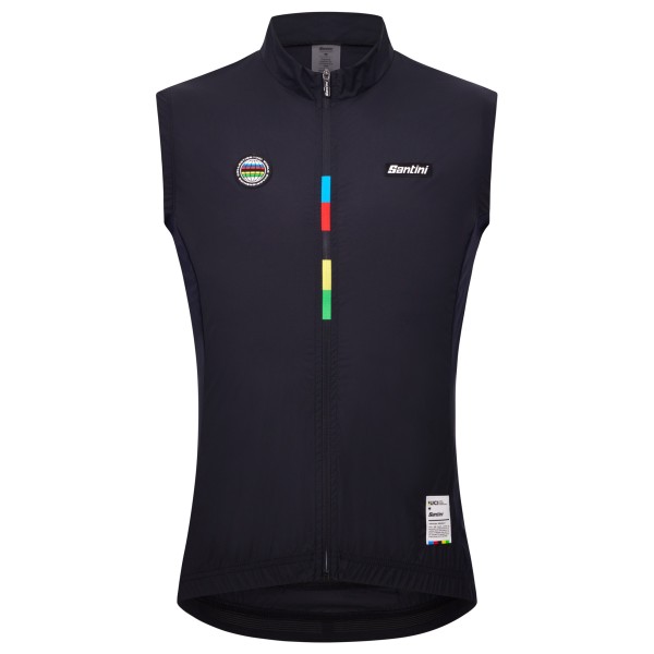 Santini - UCI World Champion Wind Vest Mondo - Fahrradweste Gr L blau von Santini