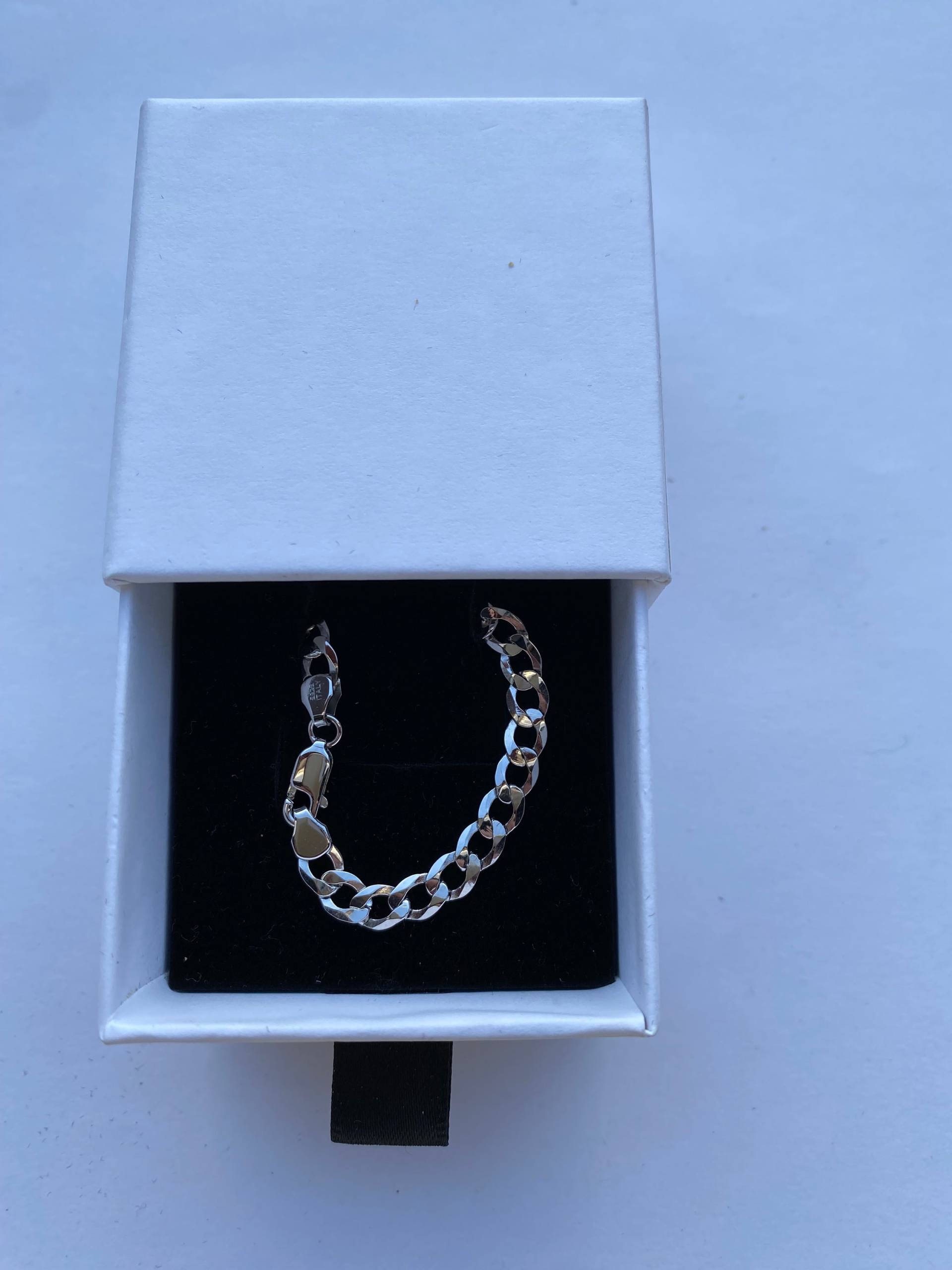 Cuban Link Armband 925 Sterling Silber Rhodiniert 5mm Breit Länge Wählbar 18 19 cm Silberkette Armkette Armkettchen Cuban Link Armband 925 Sterling Silber Rhodiniert 5mm Breit Länge Wählbar 18 19 cm Silberkette Armkette Armkettchen von SantiniDE