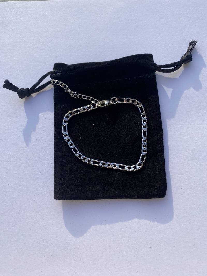 Figaro Ketten Armband - Herren Edelstahl Silber Für Männer Geschenk Ihn Figaro Ketten Armband - Herren Edelstahl Silber Für Männer Geschenk Ihn von SantiniDE