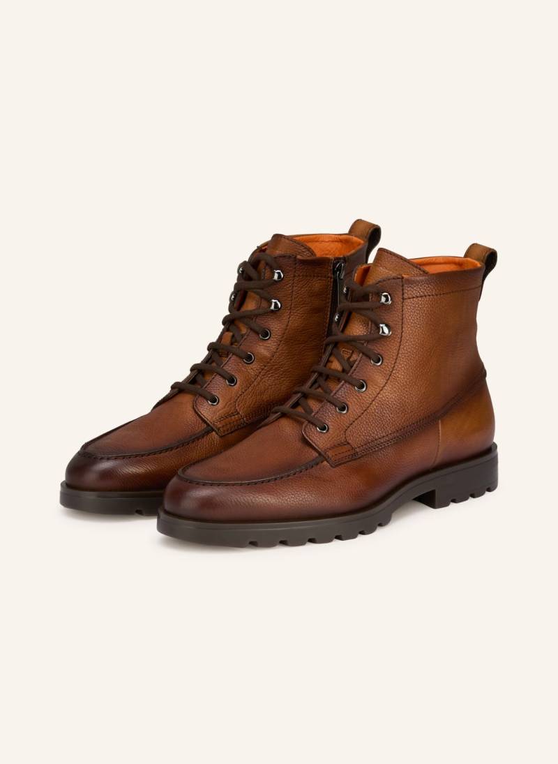 Santoni Schnürboots Flair braun von Santoni