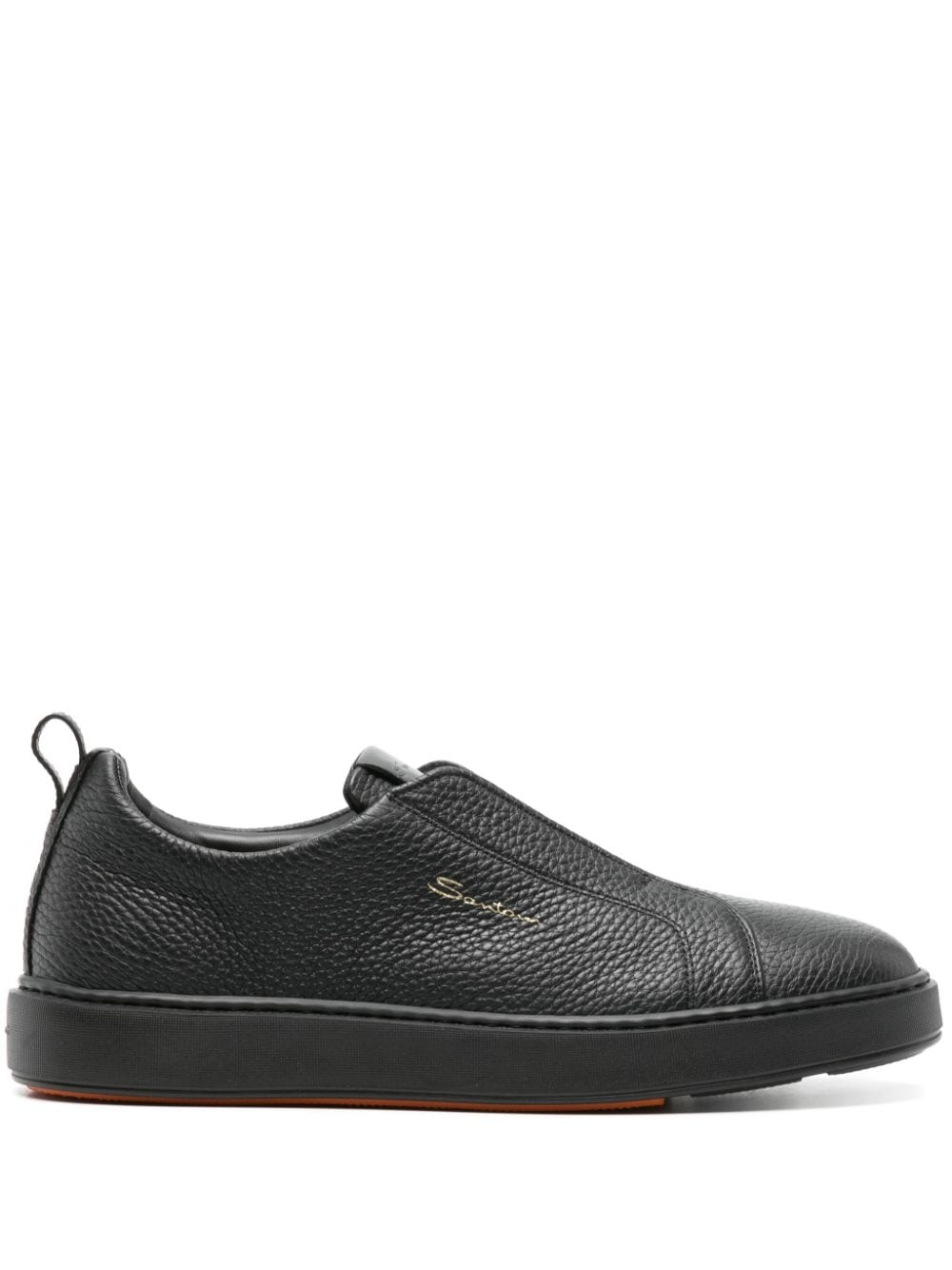 Santoni Slip-On-Sneakers aus Leder - Schwarz von Santoni