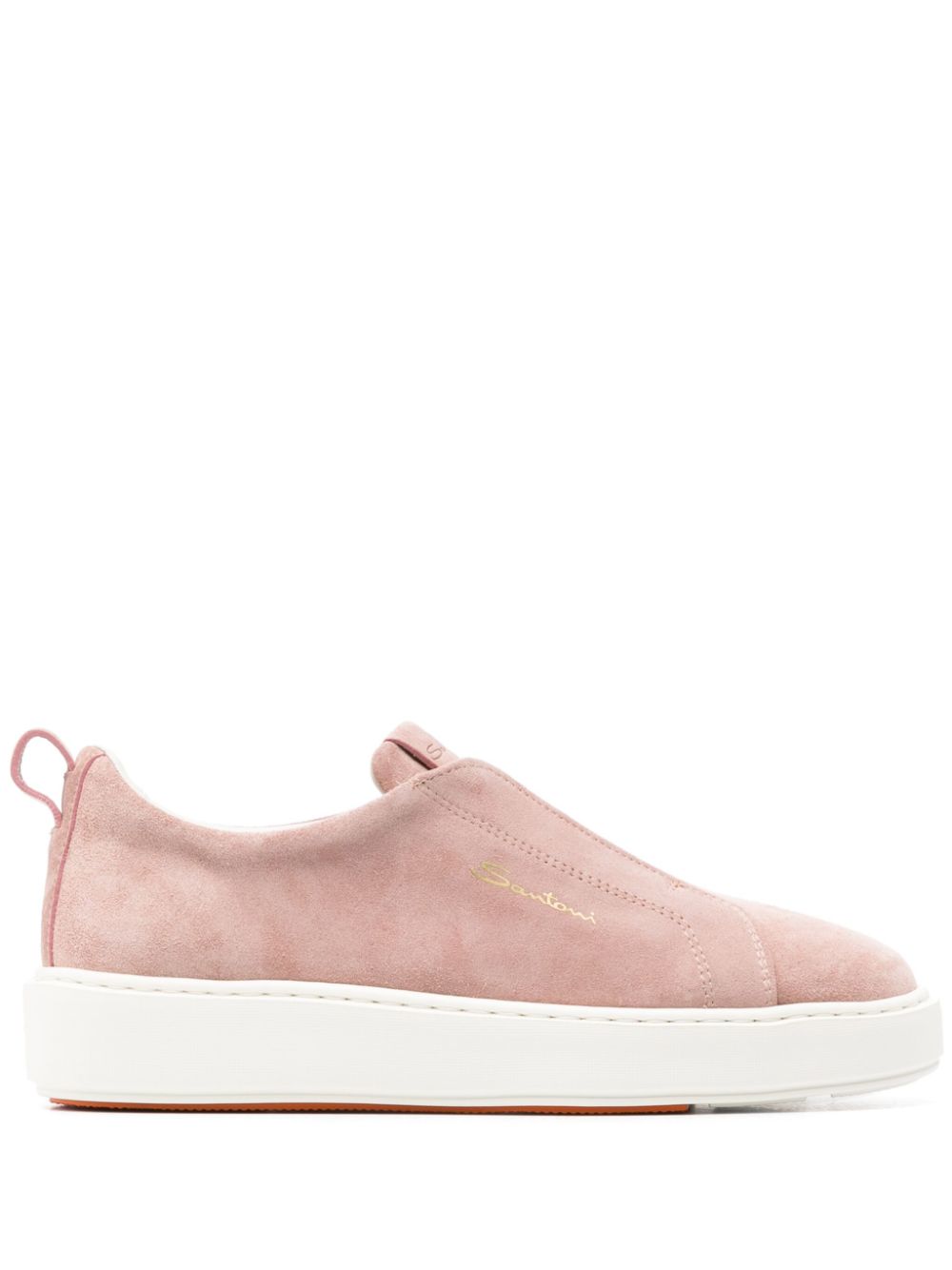 Santoni Slip-On-Sneakers aus Wildleder - Rosa von Santoni