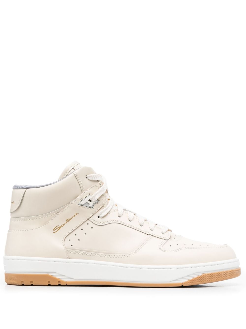 Santoni Sneak-Air High-Top-Sneakers - Nude von Santoni