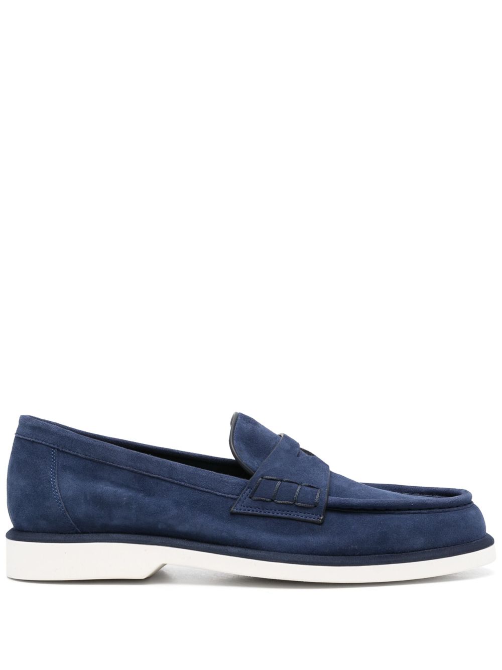 Santoni Loafer mit mandelförmiger Kappe - Blau von Santoni