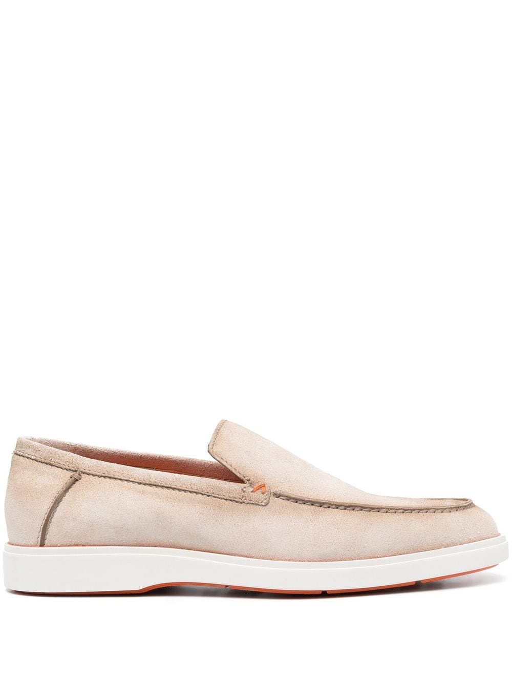 Santoni Loafer aus Wildleder - Nude von Santoni