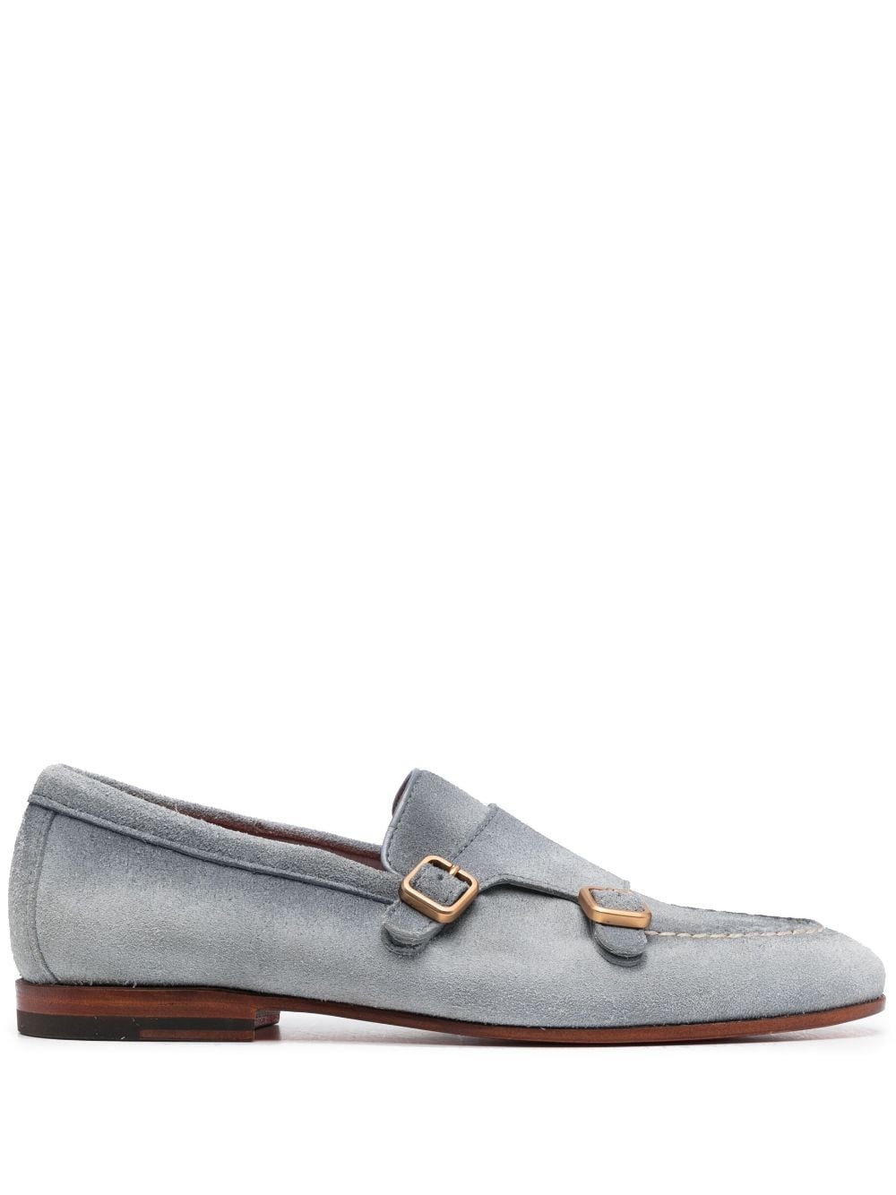 Santoni Monk-Schuhe aus Wildleder - Blau von Santoni