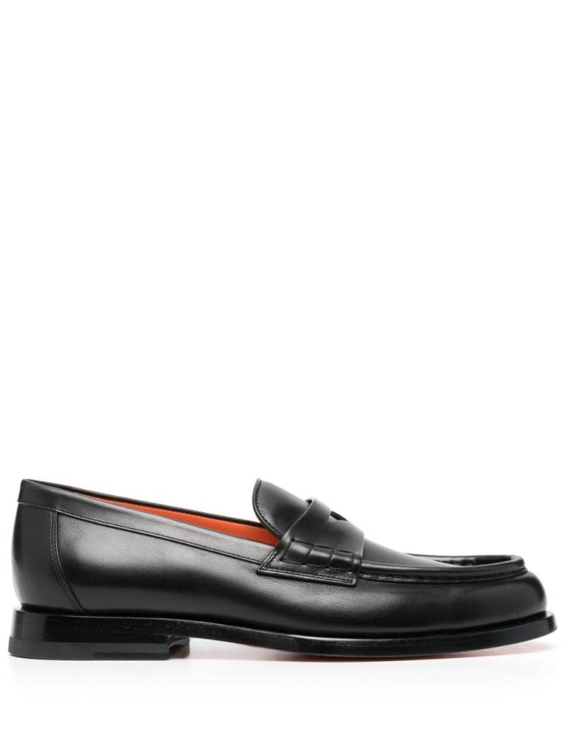 Santoni Loafer aus Leder - Schwarz von Santoni