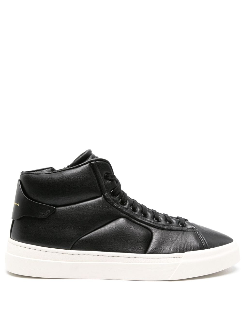 Santoni High-Top-Sneakers aus Leder - Schwarz von Santoni