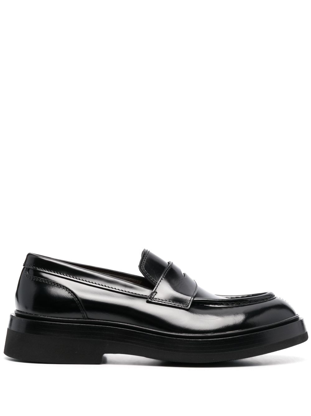 Santoni Loafer aus Lackleder - Schwarz von Santoni