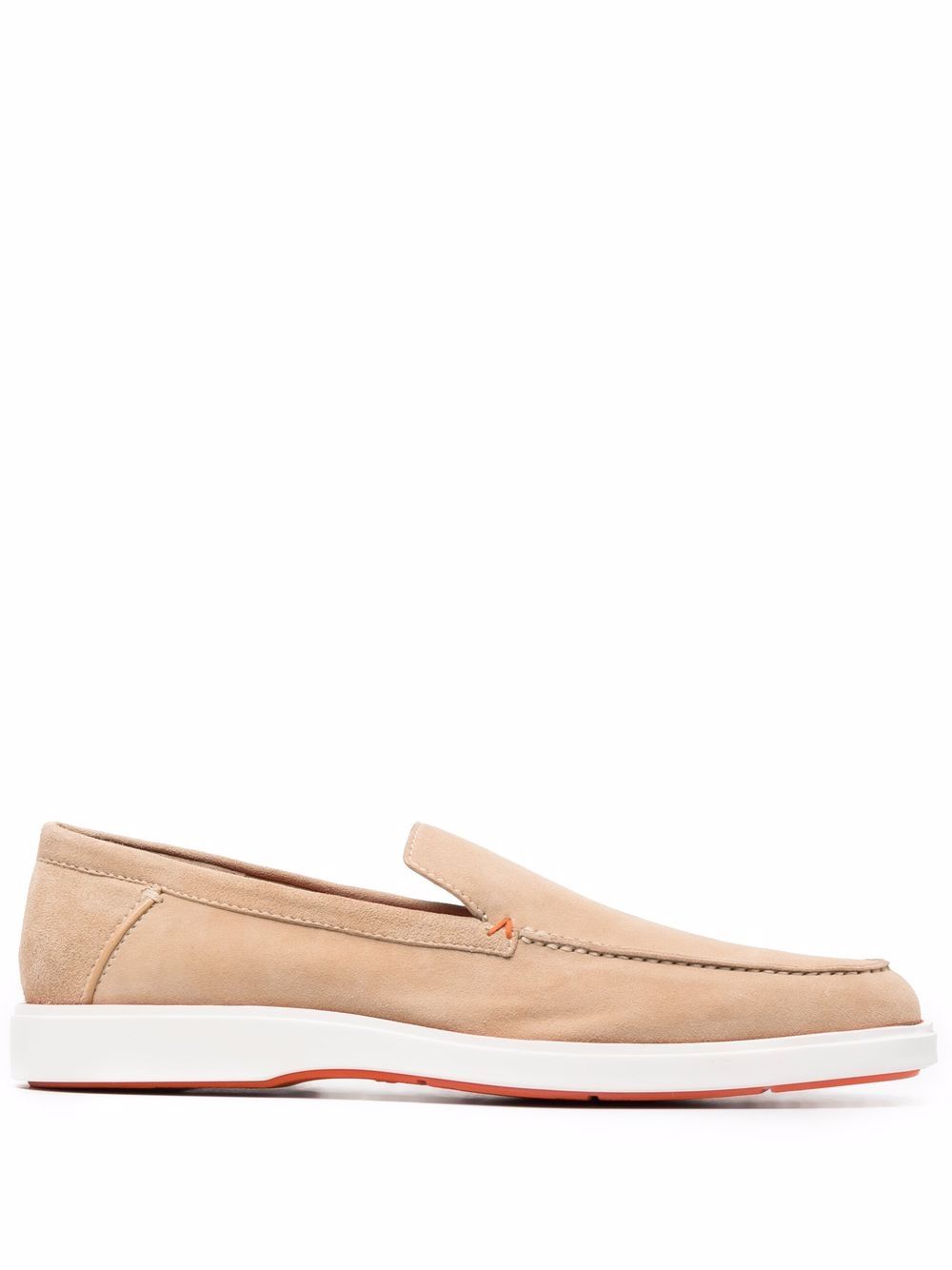 Santoni Loafer aus Wildleder - Nude von Santoni