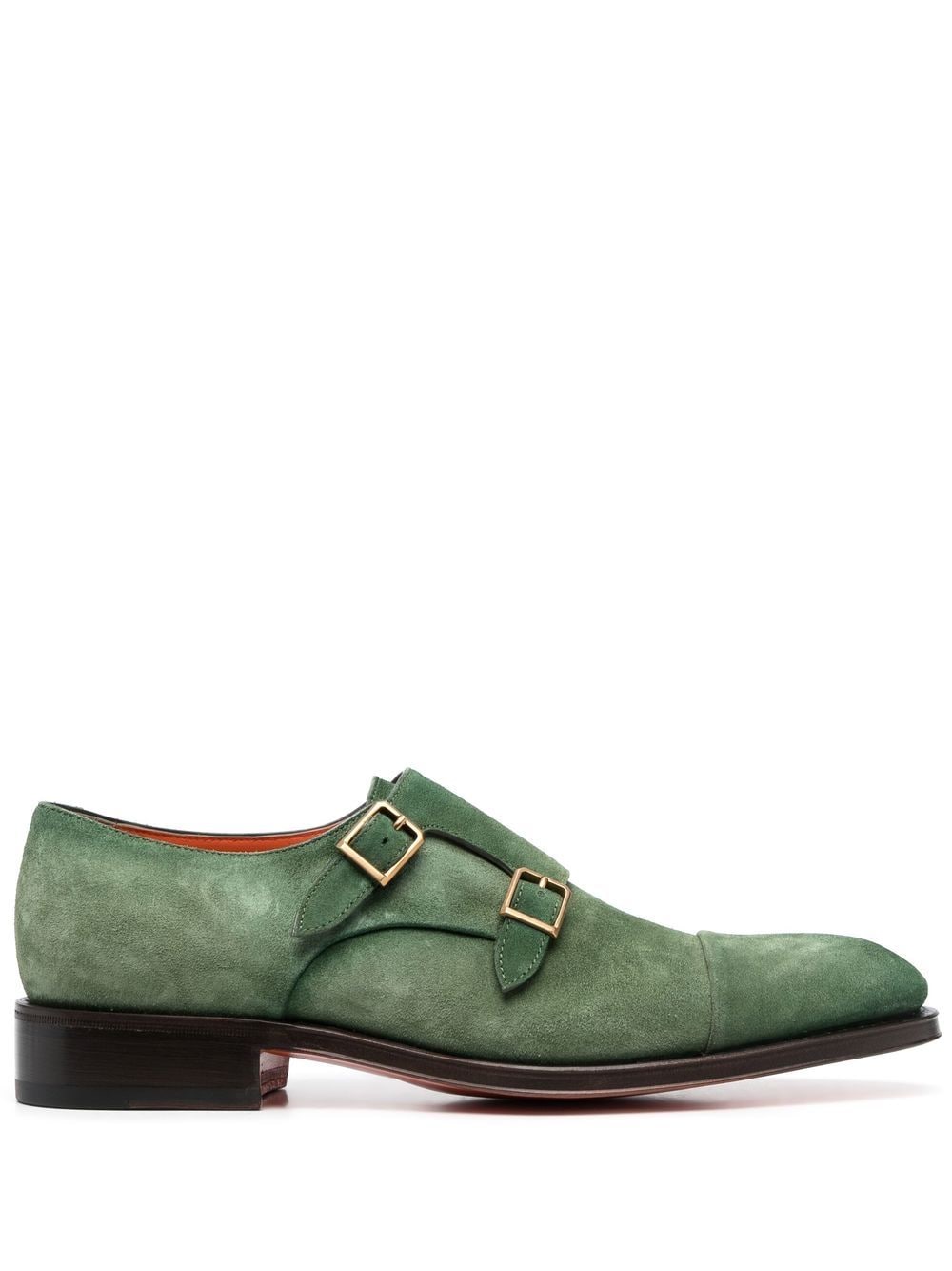 Santoni Monk-Schuhe aus Wildleder - Grün von Santoni