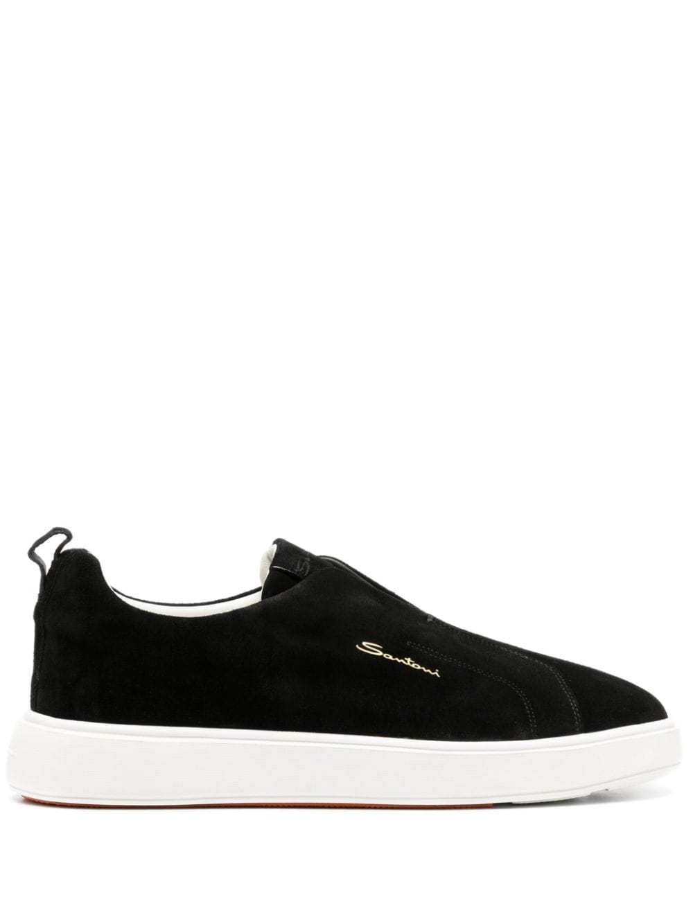 Santoni Slip-On-Sneakers aus Wildleder - Schwarz von Santoni