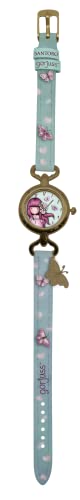 Santoro Gorjuss Mädchen Analog-Uhr, Uhr mit Charme, Kollektion Cherry Blossom, Farbe Türkis von Santoro
