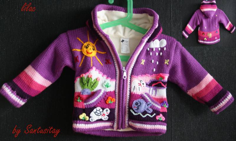 0 Bis 12 Monate Fleece Gefüttert Alpaka Wolle Pullover Mädchen Jungen Kinder Hoodie Strickjacke Weich Warm Gestrickt Bestickt Lustige Applikation von Santusitay
