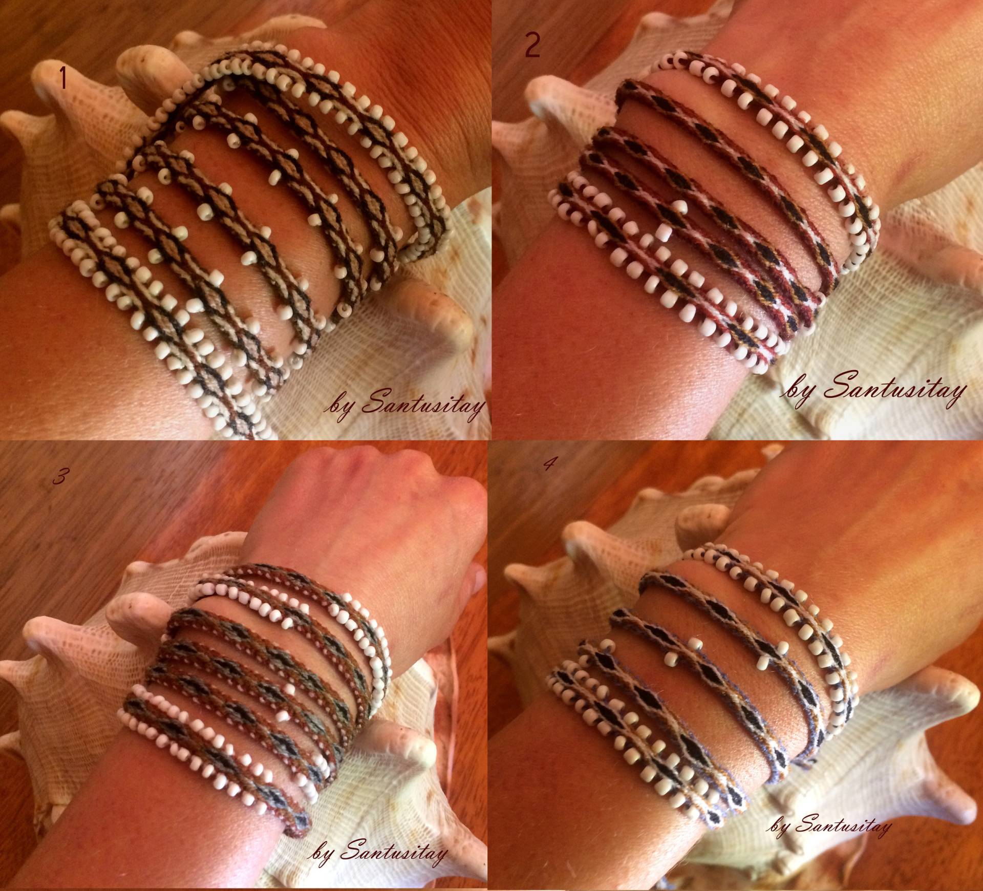 Gewebt Auf Dem Webstuhl Armband Mit Perlen Freundschaft Alpaka Wolle Handgemacht Twist Handgefertigte Bunten Hippi Boho Braun Beige Blau L von Santusitay